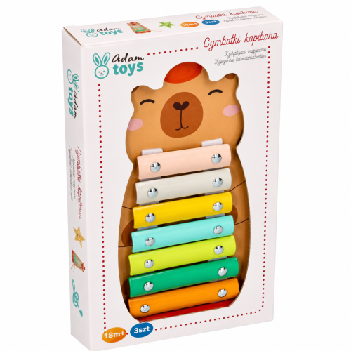 Dětský dřevěný xylofon Kapybara Adam Toys – dětský hudební nástroj se 8 tóny, 18m+ Dětský dřevěný xylofon Kapybara Adam Toys – dětský hudební nástroj se 8 tóny, 18m+