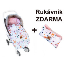 Dětský fusak maxi, PREMIUM Srnka 110x50cm,+ rukávník Zdarma Baby Nellys