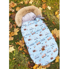 Dětský fusak maxi PREMIUM Stroje, modrý - 110 x 50 cm, Baby Nellys