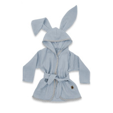 Dětský mušelínový župan s oušky Bunny - jeans