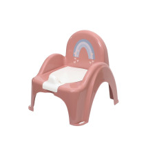 Dětský nočník pro děti s vyjímatelnou nádobou, ergonomický - Duha v růžové