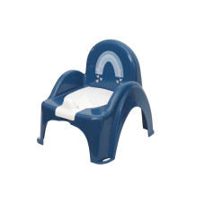 Dětský nočník s melodií a víkem, ergonomický - Duha v modré