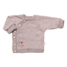 Dětský pletený svetřík s knoflíčky, zap. bokem, Hand Made Baby Nellys, béžový