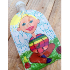 Domky Klasická plnitelná kapsička, 140 ml - malovaná kresba - 1 ks