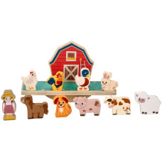 Dřevěná balanční hra, puzzle - Farma se zvířátky