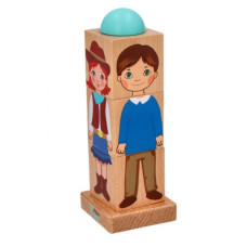 Dřevěná rotační hádanka Děti světa, Adam Toys