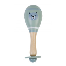 Dřevěné chrastítko rumba koule medvěd - šedá, Adam Toys