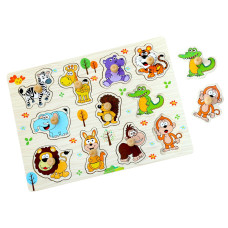 Dřevěné puzzle Safari 11 dílků