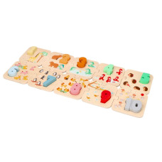 Dřevěné puzzle se zvířátky - učíme se počítat