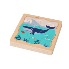 Dřevěné vrstvené puzzle Antarktida, Adam Toys