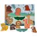 Dřevěné zábavné vkládací puzzle Adam Toys, Safari 3D