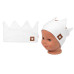 Dvouvrstvá čelenka, Hand Made, bavlna, Korunka STAR - bílá, 80/98
