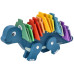 Edukační hračka puzzle s čísly - Dinosaurus - modrý