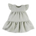 EEVI Dívčí šaty s volánky Nature - khaki, vel. 68 EEVI Dívčí šaty s volánky Nature - khaki, vel. 68
