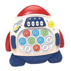 Elektronická dovednostní/antistresová hra Pop-it, Raketa, červená