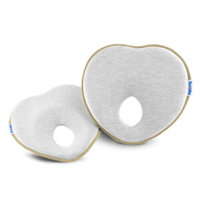 Ergonomický, tvarující polštářek pro miminko BASIC - šedá, béžová