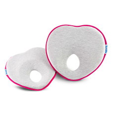 Ergonomický, tvarující polštářek pro miminko BASIC -  šedý, růžový