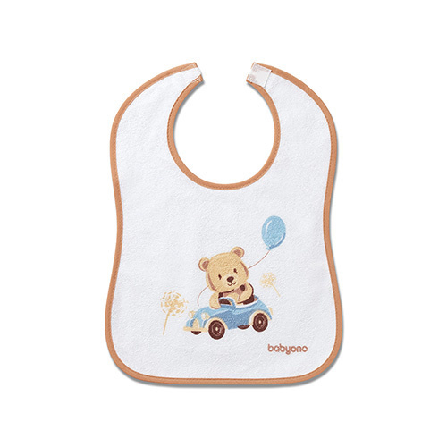 Froté bryndáček s podšívkou, nepromokavý, béžový, BabyOno Froté bryndáček s podšívkou, nepromokavý, béžový, BabyOno