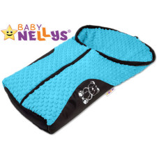 Fusák nejen do autosedačky Baby Nellys ® MINKY - modrý, tyrkys