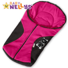 Fusák nejen do autosedačky Baby Nellys ® POLAR - amarantový medvídek