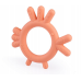 GiliGums Dětské silikonové kousátko Chicken Teether, 3m+, meruňková, 1 ks