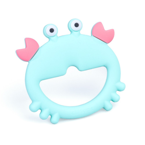 GiliGums Dětské silikonové kousátko Crab Teether, 3m+, 1 ks, mátový GiliGums Dětské silikonové kousátko Crab Teether, 3m+, 1 ks, mátový
