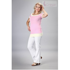 Gregx Elegantní těhotenské kalhoty JEANS - bílá, vel. S