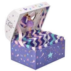 Hrací skříňka s tančící baletkou Adam Toys,  fialová