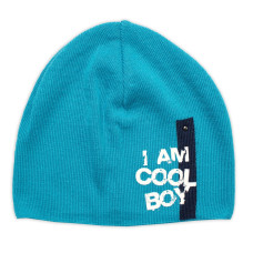 Jarní, podzimní čepice I am Cool Boy, tyrkys, 40-46 cm