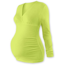 JOŽÁNEK Těhotenské triko/tunika dlouhý rukáv EVA - sv. zelené, vel. L/XL