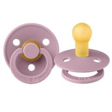 Kaučukový dudlík BIBS, 0-6 m, pudrová/fialová