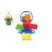 Kbelík sítko lopatka hrabičky 3 bábovky plast v síťce 20x28x12cm 12m+