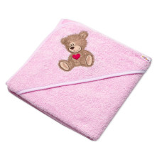 Kojenecká froté osuška s kapucí 80x80cm  Sweet dreams by TEDDY - růžová