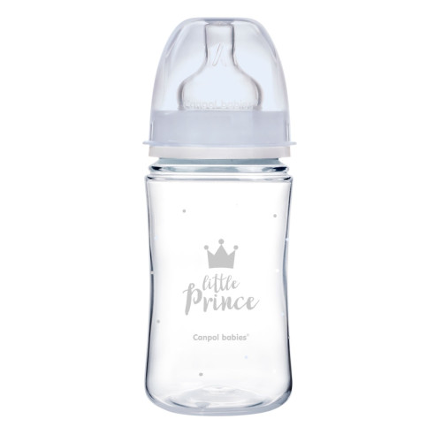 Kojenecká lahev 240 ml, ROYAL BABY Little Prince antikoliková, modrá Kojenecká lahev 240 ml, ROYAL BABY Little Prince antikoliková, modrá