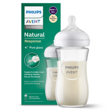 Kojenecká láhev, skleněná, Natural Response 240 ml – antikoliková
