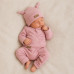 Kojenecká souprava Nature Girl – žebrovaný overal s čepičkou, 2D, bavlna, baby pink, 68 Kojenecká souprava Nature Girl – žebrovaný overal s čepičkou, 2D, bavlna, baby pink, 68