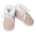 Kojenecké capáčky/botičky na šněrování s kožíškem, Baby Nellys, béžové