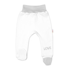 Kojenecké polodupačky, bílé - Love