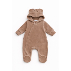 Kojenecký manchesterový overalek Teddy - béžový
