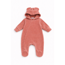 Kojenecký manchesterový overalek Teddy - pudrově růžová