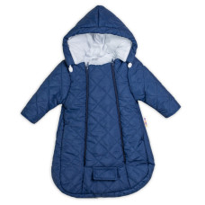 Kombinézka s kapucí do autosedačky, kočárku Lux Baby Nellys ®prošívaná - granát, vel. 68