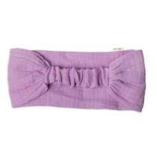 Lehká mušelínová čelenka Bandana, lila, vel. 104/110