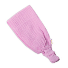Lehká mušelínová čelenka Bandana, růžová, vel. 104/110