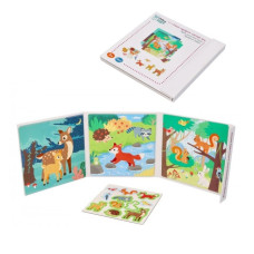 Magnetická vkládačka/puzzle kniha, Lesní zvířátka