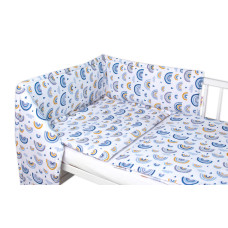 Mantinel s povlečením 3D - Duha, modrá, Baby Nellys
