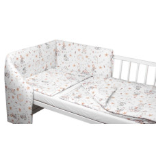 Mantinel s povlečením, bavlna, 3D sada, Cirkus, Baby Nellys, bílá/béžová