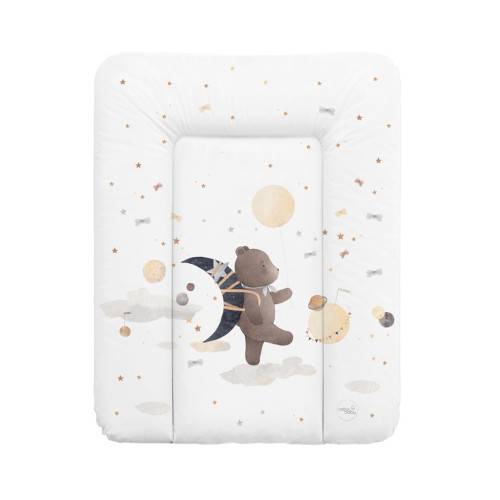 Měkká přebalovací podložka 50×70 cm Basic – na komodu pro miminko - Medvídek a měsíc Měkká přebalovací podložka 50×70 cm Basic – na komodu pro miminko - Medvídek a měsíc