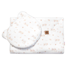 Mušelínová sada GOOSE Teddy 30x35cm, 70x100cm, 2D, Baby Nellys, bílá, Husičky