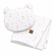 Mušelínová sada GOOSE Teddy 30x35cm, 70x100cm, 2D, Baby Nellys, bílá, Husičky