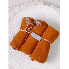 Mušelínové plenky 3D sada, 70x70 cm, Baby Nellys - cihlová